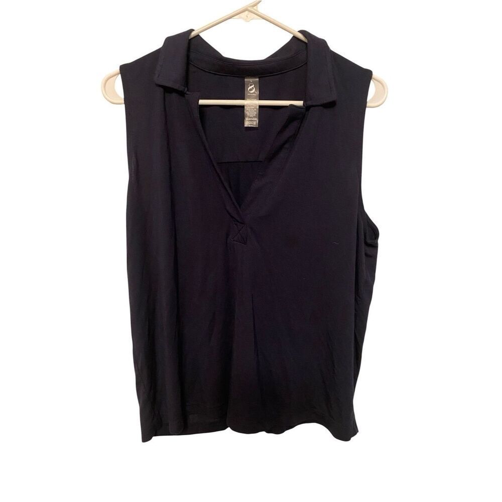 Lou & Grey Sleeveless V‑Neck Top – Navy – Size Large – NWOT